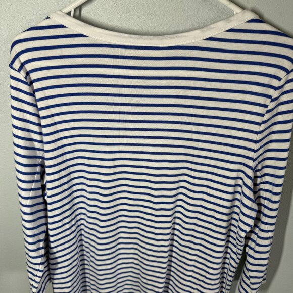 Style & Co. Women Striped Long Sleeve Knit Top XL Coastal Nautical Supima Cotton - Picture 5 of 11